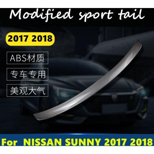 For NISSAN SUNNY 2017 2018 Tail trim strip exterior special car tail wing free punching wing Exterior decoration Accessories