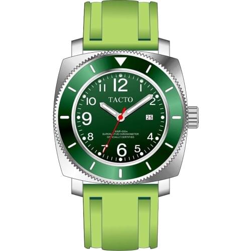 2021 New Arrivals Mens Watches High Quality TACTO Japan Quartz Watch Rotate Steel Clock Rubber Strap 30M Waterproof