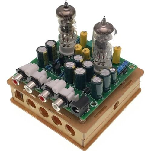 Retail Newest 6J1 tube preamp amplifier board Pre-amp Headphone amp 6J1 valve preamp bile buffer diy kits(6J1 tube preamp amplif