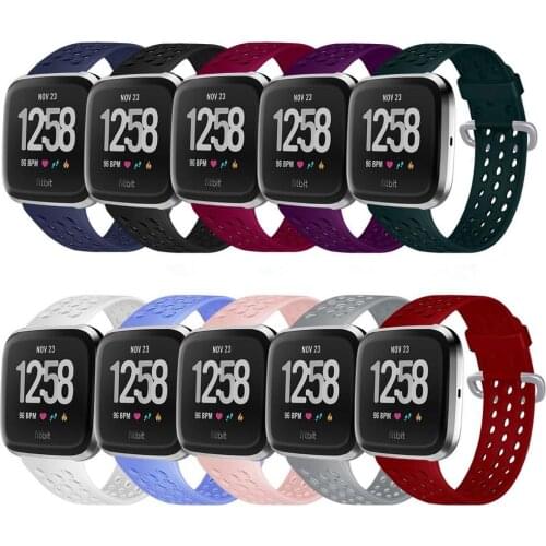 Silicone Replacement Release Wristband Bracelet For Fitbit Versa Strap 22mm Breathable Strap For Fitbit Versa /Versa2 Band