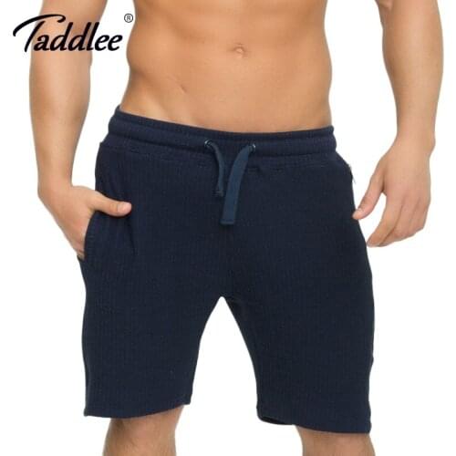 Taddlee Brand Zipper Men Shorts Fitness Jogger Sweatpants Workout Casual Loose Short Trousers Soft Bottom Gasp Boxer Trunk Cargo