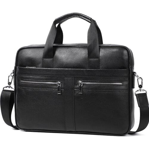 Vintage Man leather bag briefcase genuine leather laptop bag handbag men business shoulder bag crossbody bags men bolso hombre