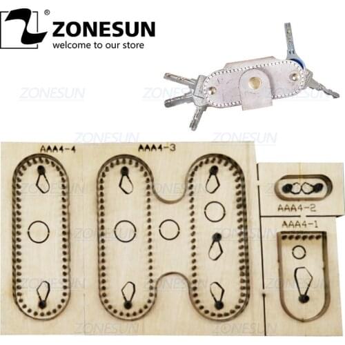 ZONESUN Customized Leather Key Chain Die Cuts For Handmade Key Ring DIY Hang Decoration Cutting Clicker Die Steel Rule Die