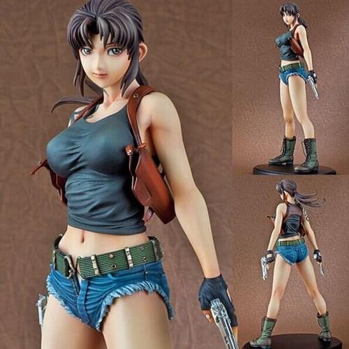 1/6 Black Lagoon Revy Double Gun ver. Sexy Girl Unpainted GK Figure Unassambled hand-made resin white Model Toy