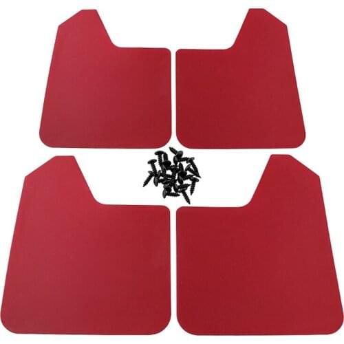 1 Set Universa Red Mud Flaps Splash Guards Mudflap Mudguards Kit