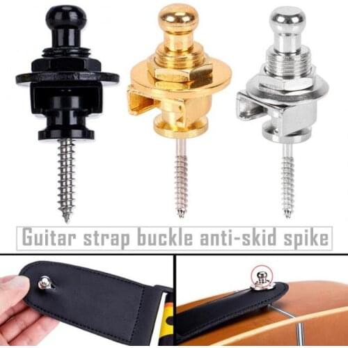1pc electric guitar tail nail metal universal non-slip guitar strap buckle, you can easily remove the screws of the guitar strap