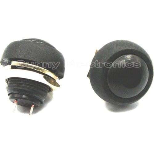10Pack Black Mini Round Toggle Switch 12mm Momentary Push button Switch