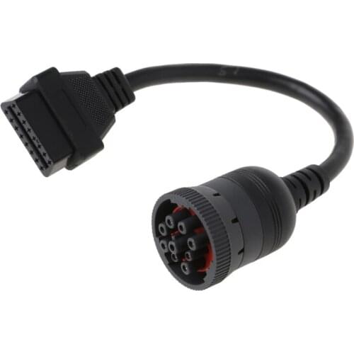 9 Pin to Female 16pin Tuck Cable J1939 9 pin to 16 PIN Female diagnosctic tool connector Truck Port Adapter