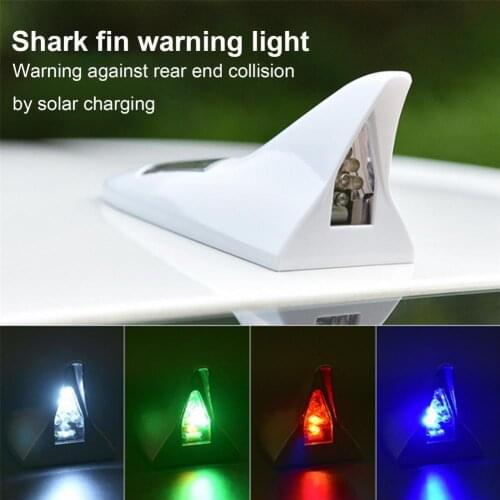 Antenna Light Solar Power High Brightness PC Engineering Plastic Shark Fin Anti-collision smart sensor Warning LED Light for Car