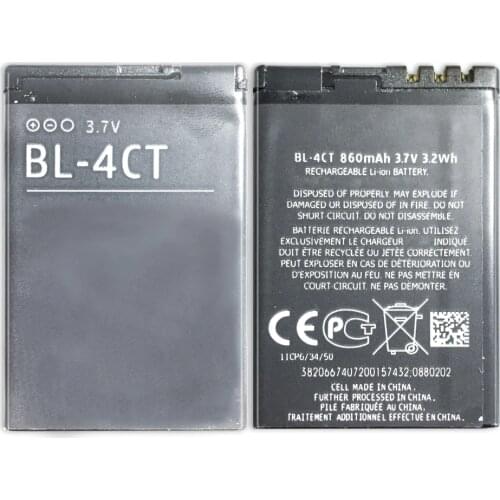 BL-4CT Replacement Battery For Nokia 5310 6700S X3 X3-00 7230 7310C 5630 2720 2720A 7210C 6600F BL4CT BL 4CT+Tracking Number