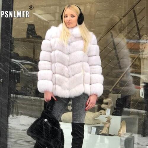 British London Style Hamburg Design Real Fur Coat Women Warm Winter Jacket for Women Hot New Outerwear Natural Fox Fur Coats