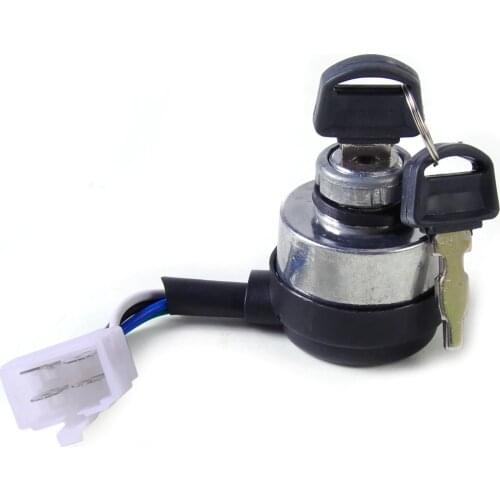 CITALL Motorcycle 4 Wire Ignition Key Switch with 2 keys Door Locks Fit for Chinese Gasoline Generator 2KW 3KW 168F 170F Keylock