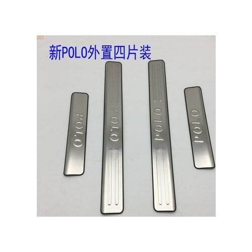 For Volkswagen Polo 2011-2016 High-quality stainless steel Threshold bar Welcome pedal Anti-scratch Car styling