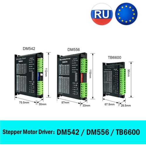 Stepper Motor DriverDM542 DM556 TB6600 Nema17 Nema23 Nema34 42/57/86 4A DC9-40V 1 axis Stepping Motor CNC Engraving Machine