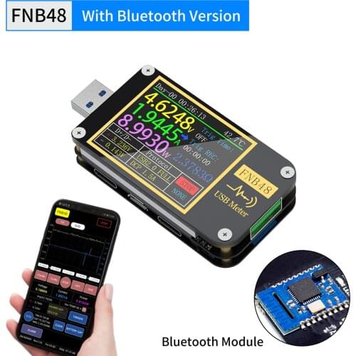 FNIRSI-FNB48 PD trigger Voltmeter ammeter Current &Voltmeter USB Tester QC4 + PD3.0 2.0 PPS Fast Charging Protocol Capacity Test