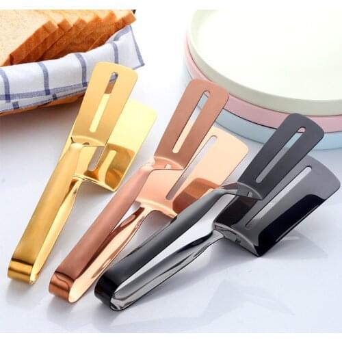 Creative Cookware Steak Tong Gold Bread Clip Grill Accessories Kitchen Cake Tongs Stainless Steel Food Cooking Tools Utensil