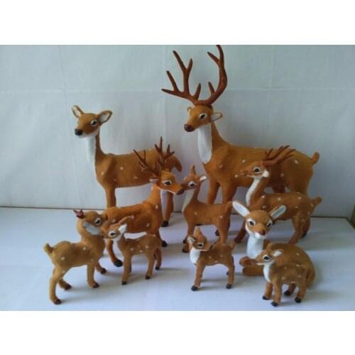 Simulation sika deer model,polyethylene&faux furs deer handicraft prop,home decoration toy gift a1866