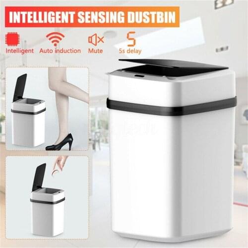 10l Automatic Smart Auto Sensor Dustbin Trash Can Waste Bin Kitchen Garbage Infrared Non-contact Sensor Automatic Sensing