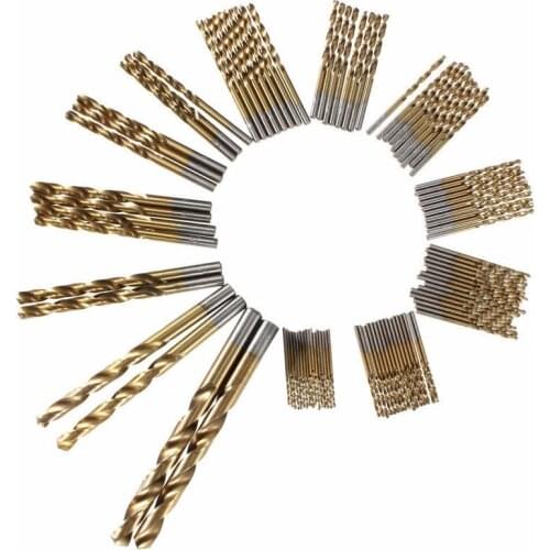 99PC Twist Drill Bit Set Saw Set HSS High Steel Titanium Coated Drill Woodworkin Tool 1.5-10mm For Cordless Screwdriver