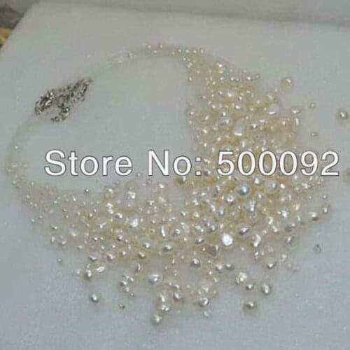 Wholesale 20 Qty 5strands 3-7mm freshwater pearl necklace