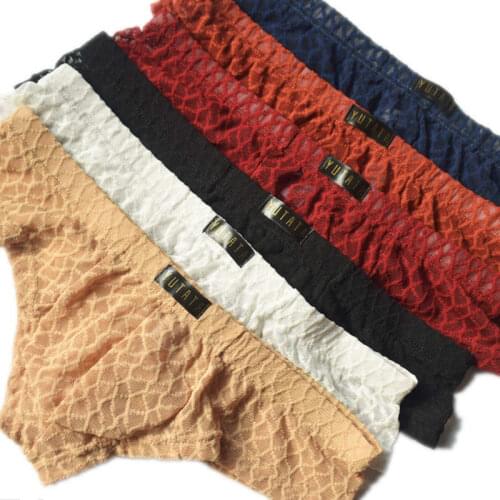 Wholesale Underwear Sexy Boxers Shorts Transparent Mens Penis Pouch Cueca Underpants Summer Lingerie Males Boxershorts 6pcs/lot