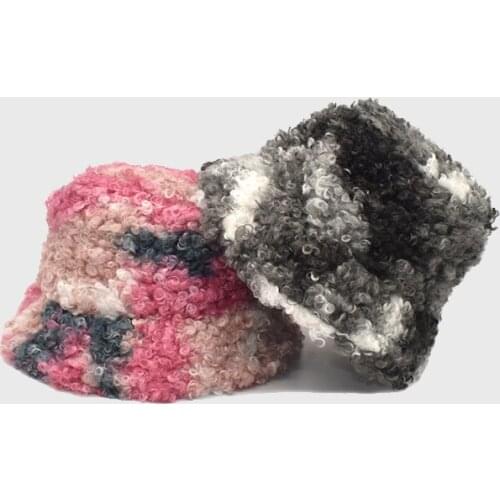 Plush Bucket Hat Autumn And Winter Thicken To Keep Warm Fisherman Hat Outdoors Panama Flat Top Fashion Casual Fluffy Bucket Hat