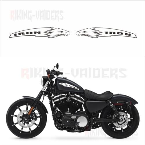 Custom Eagle Head Decal Fairing Stickers Saddlebag Vinyl Decals For Harley Sportster XL883N IRON