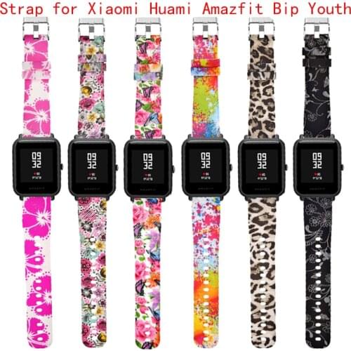20mm Printing Strap for Xiaomi Huami Amazfit Bip Youth Smart Watch Band for Garmin Vivoactive3 Bracelet for Samsung Galaxy Band