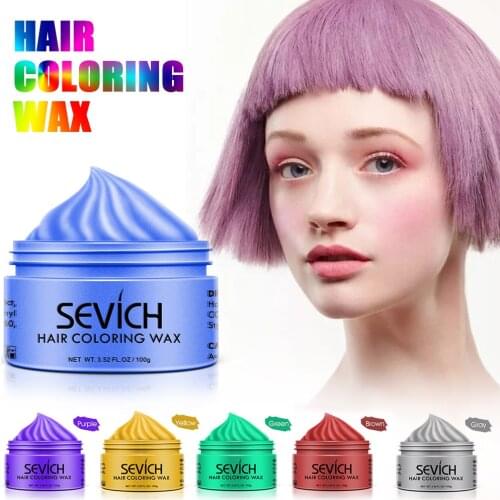 SEVICH Hair Color Wax NEW Temporary Hair Color Molding Paste 8 Colors Hair Styling Hair Coloring Products Silver Gray Cosplay