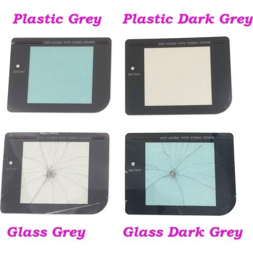 Glass & Plastic Play It Loud Dark Replacement Protective Screen Lens for Nintendo Gameboy Classic GB Lens Protector