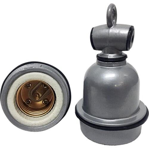 Waterproof tee ceramic lamp holder E27 heat insulation lamp holder aluminum alloy die-casting lamp holder explosion-proof