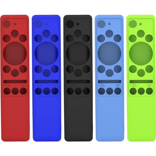 Protective Silicone Case for Samsung QLED 8K Smart TV Control Cover Shockproof BN59-01312A Remote Control Washable Remote MR-18
