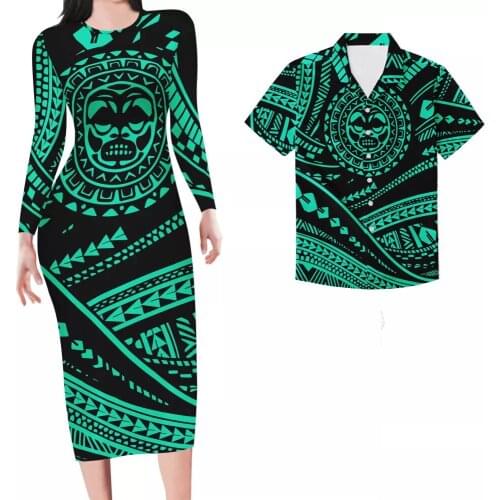 HYCOOL women midi dress Hawaii print long sleeve bodycon sexy streetwear party 2021 autumn winter festival clothes clubwear