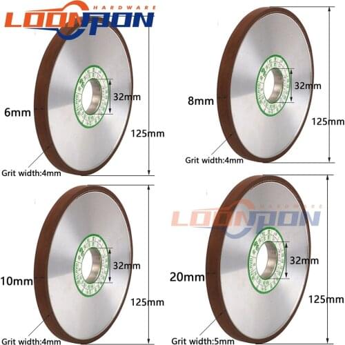125mm Diamond Grinding Wheel Parallel Grinder Disc For Mill Sharpening Tungsten Steel Carbide Rotary Abrasive Tools 1pc