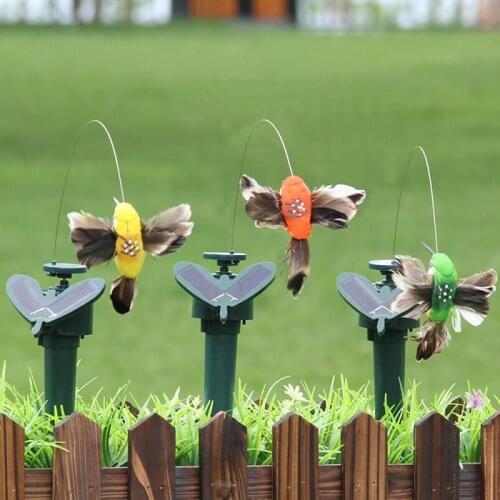 1pc Random Color Garden Decoration Outdoor 3D Simulation Dragonfly Stakes Yard Plant Lawn Decor Stick