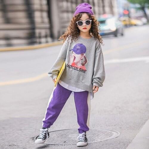 10 Year old Girls Clothes Long Sleeve Print Tops Long Pants 2 pieces Cotton Clothing Set