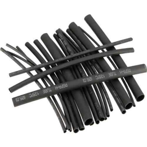 100pcs 100mm Black 2:1 Polyolefin H-type Heat Shrink Tubing Tube Sleeving Internal Diameter 1.0mm,1.5mm,2.5mm,3.0mm,5.0mm