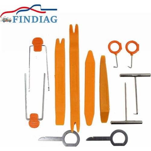 12pcs Car Auto Door Radio Panel Repairing Kit Removal Tool Trim Dash Audio Removal Installer Tool Audio Removal Disassembly Tool