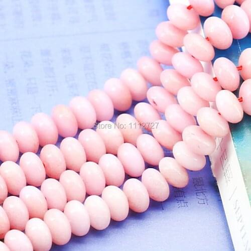 5X8mm Hot Pink Crystal Chalcedony Accessories Crafts Loose Beads Stone DIY Jewelry Making Design 15inch For Women Girls Gifts