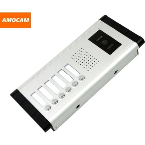 6 Units Apartment Video Door Phone Camera IR Night Vision Camera for 6 Units Apartment support 4-core wire indoor monitor