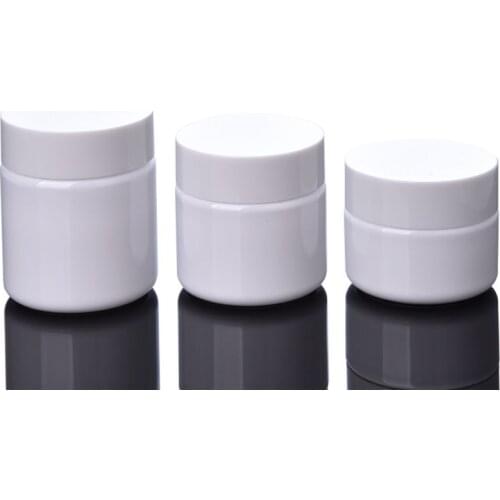 60ml 100ml 120ml Empty Cream Plastic Container White Lid , Cosmetic Cream Pot Bottles F1354