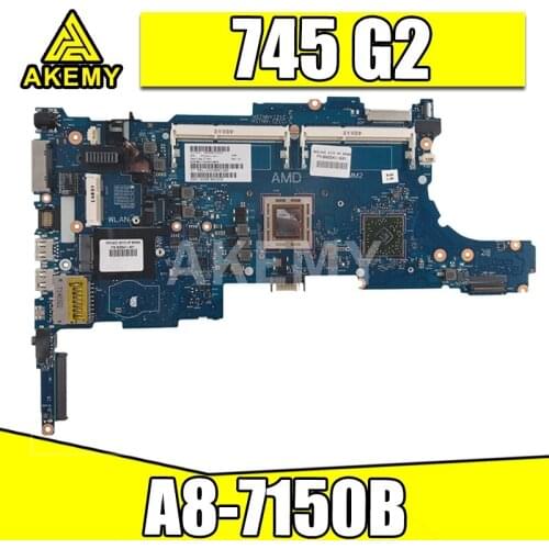 AKemy FOR HP EliteBook 745 G2 Motherboard A8-7150B 802542-001 802542-501 802542-601 Tested working