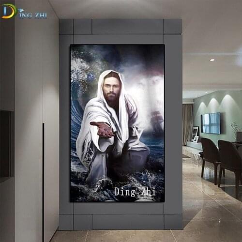Diamond Embroidery Character Classic 5D DIY Diamond Painting Jesus God Cross Stitch Wall Art Full Square Round Mosaic Home Decor