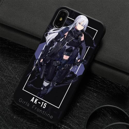 AK 15 Girls Frontline manga Tempered Glass Soft Silicone Phone Case Cover Shell For iPhone SE 6s 7 8 Plus X XR XS 11 Pro Max