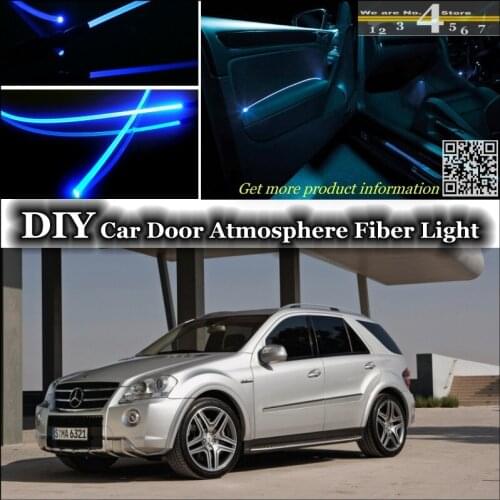 For Mercedes Benz ML-Class interior Ambient Light Tuning Atmosphere Fiber Optic Band Lights Inside Door Panel illumination