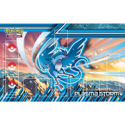 Pokemon Animal Monsters Mat Trading Card Game Playmat PTCG Large Board Gamer Mouse Pad Articuno Bird Plasma Storm