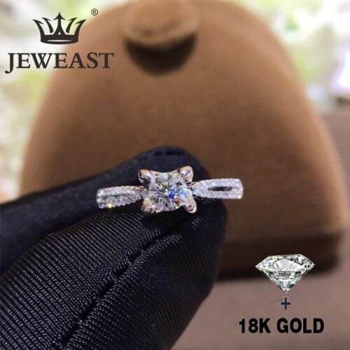 Natural Diamond 18K Gold Pure Gold Ring Beautiful Gemstone Ring Good Upscale Trendy Classic Party Fine Jewelry Hot Sell New 2020