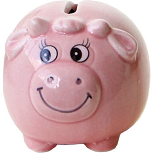 Piggy Bank Lovely Sheep Shaped Money Saving Box Toy Bank For Kids Gift Pink