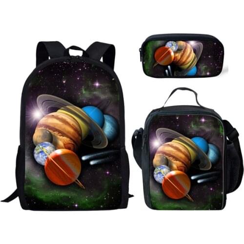 Fashion Children Outer Space Planet Printing School Bags for Teenage Girls Boys Schoolbag Kids Backpack Mochilas
