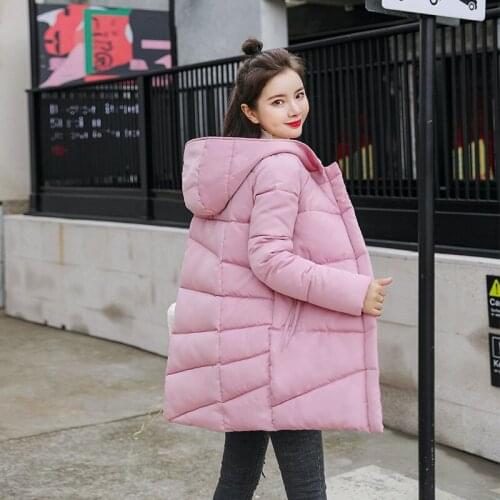 2020 New Korean Style Winter Jacket High Quality Hooded Coat Women Fashion Jackets Winter Warm Woman Clothing Casual Parkas Dame